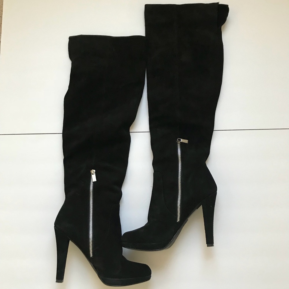 Michael Kors Adena Black Suede boots
